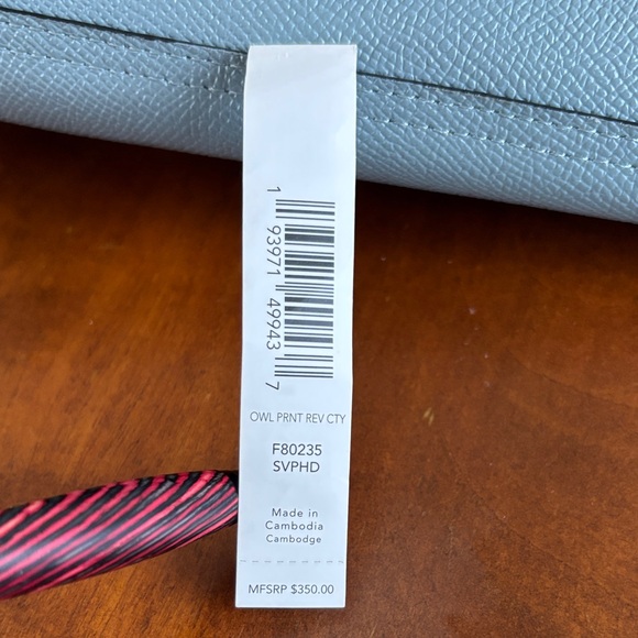 Coach Reversible City Print, Party Owl Print. NWT - Picture 9 of 14